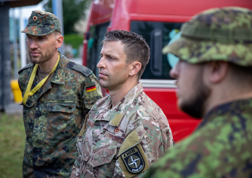 Maj. Sterling Broadhead receives feedback