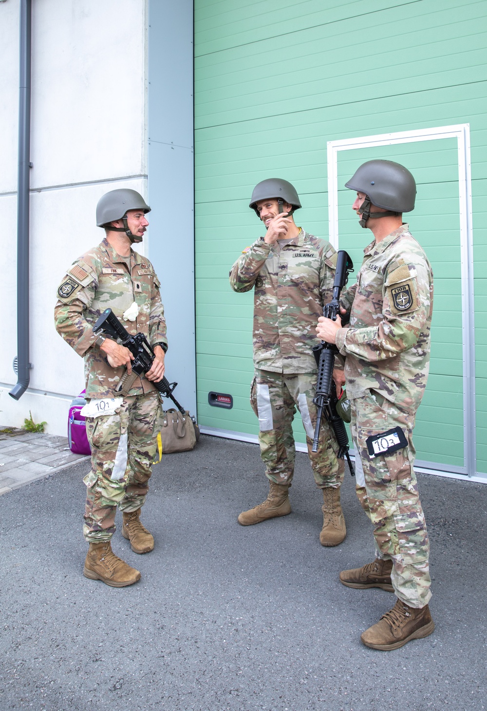 Service members prepare for in a Tactical Combat Casualty Care Competition