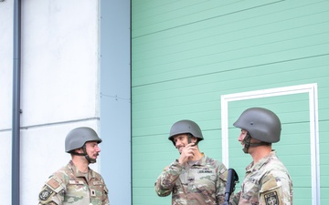 Service members prepare for in a Tactical Combat Casualty Care Competition