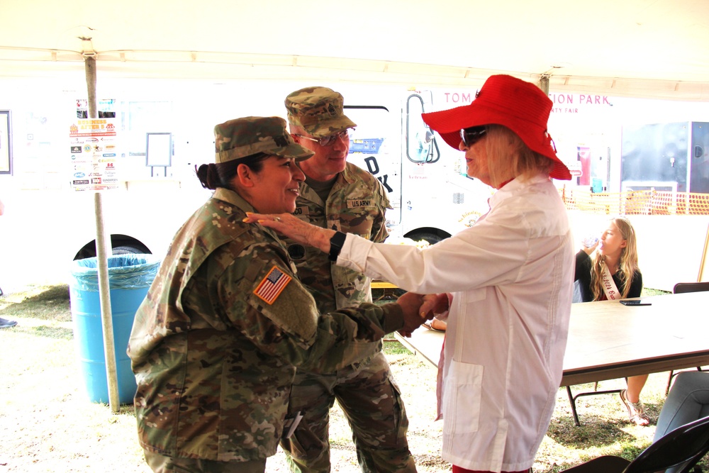 New Fort McCoy Garrison commander, garrison command team support opening event for 2024 Monroe County Fair