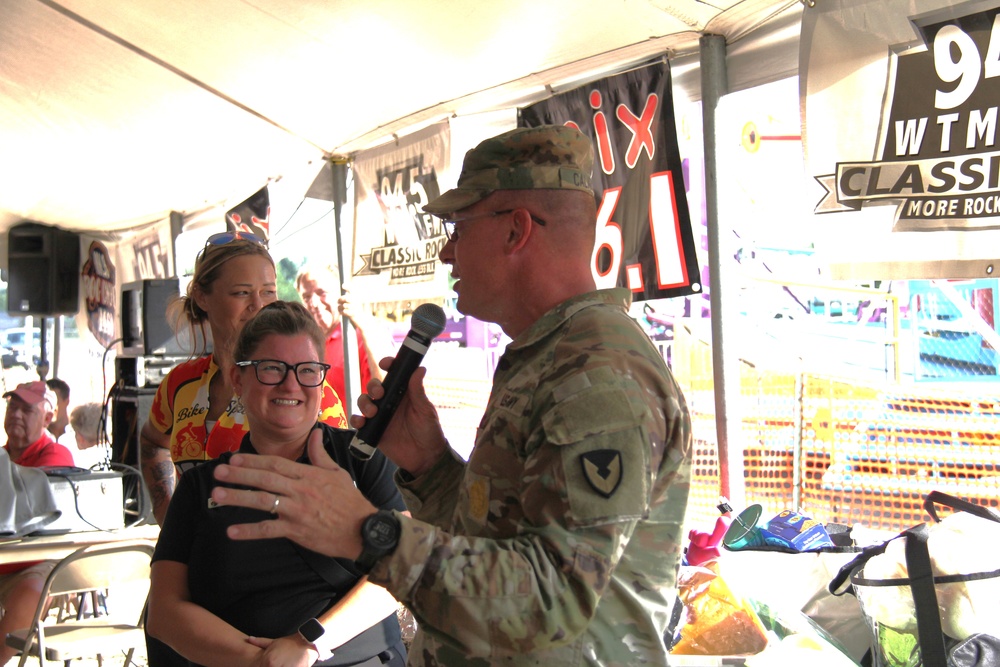 New Fort McCoy Garrison commander, garrison command team support opening event for 2024 Monroe County Fair