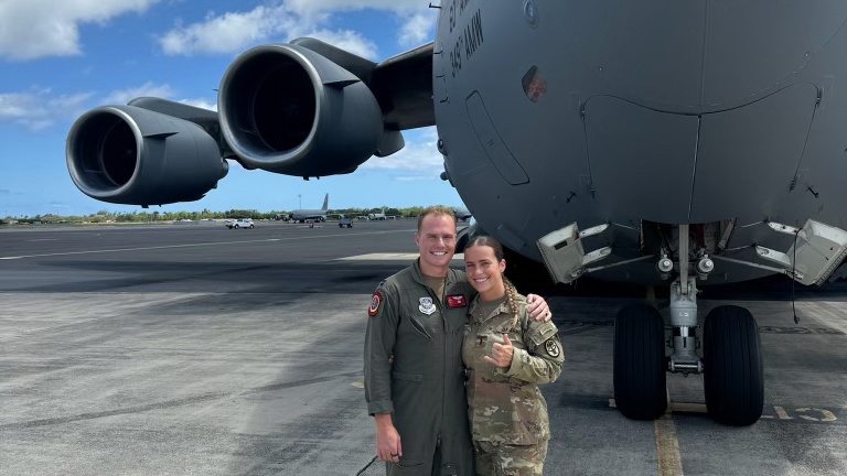 Air Force brother and Army sister deliver medical transport in joint mission
