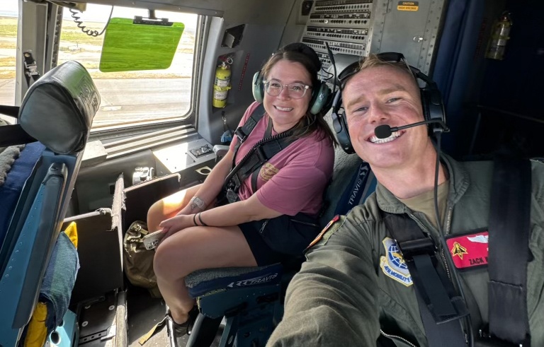 Air Force brother and Army sister deliver medical transport in joint mission