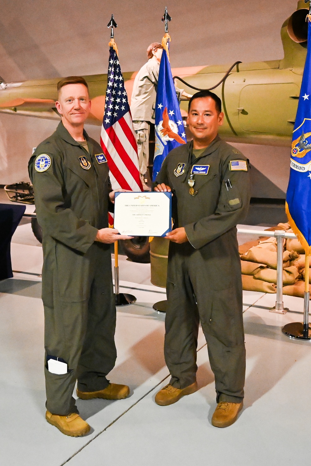 Maj. Michael Medrano receives Airman's Medal for heroism