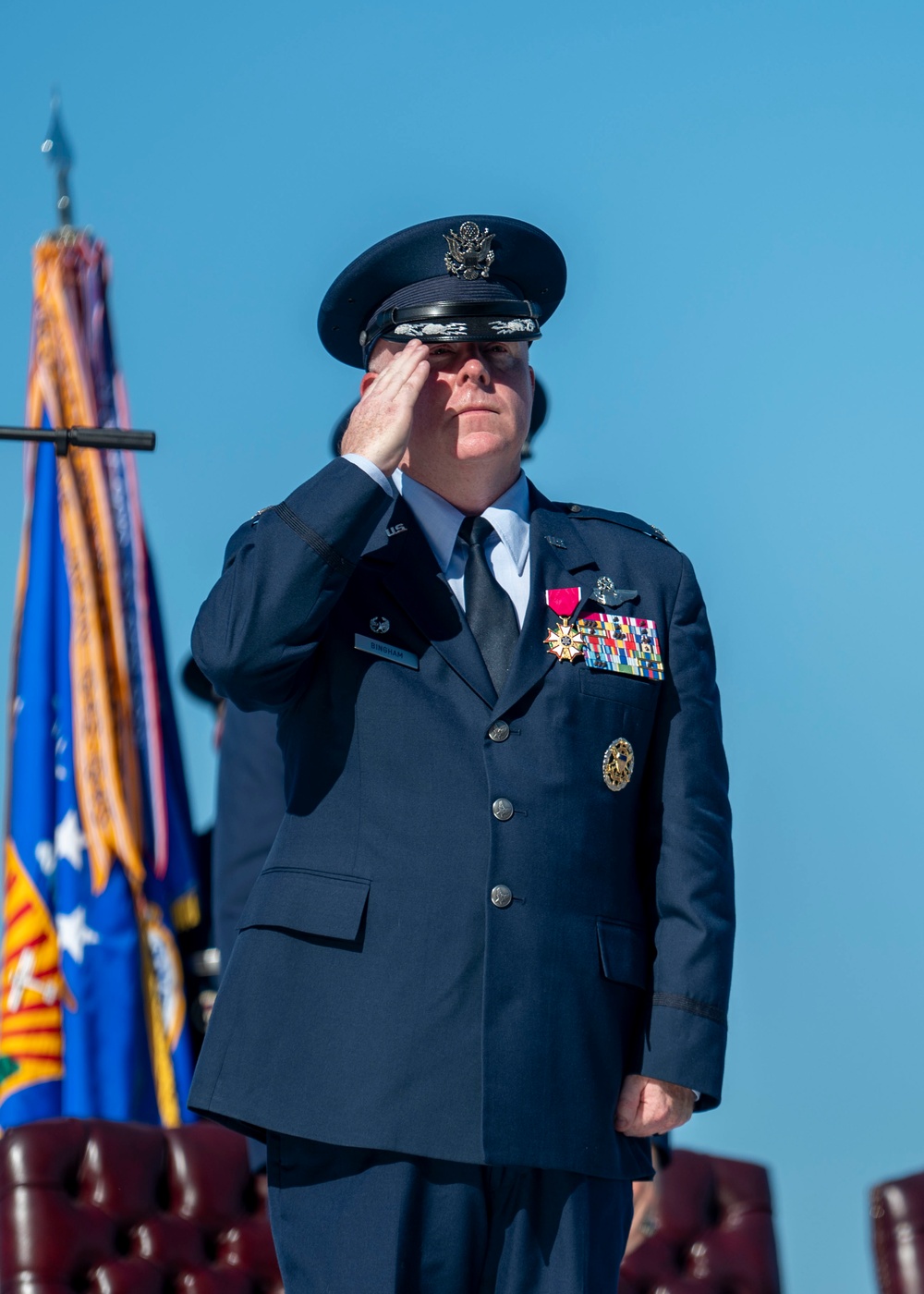 Passing the guidon: Col. Edward Szczepanik takes command of the 6th Air Refueling Wing