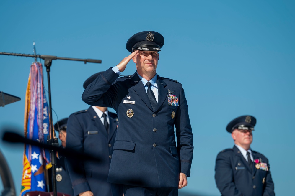 Passing the guidon: Col. Edward Szczepanik takes command of the 6th Air Refueling Wing