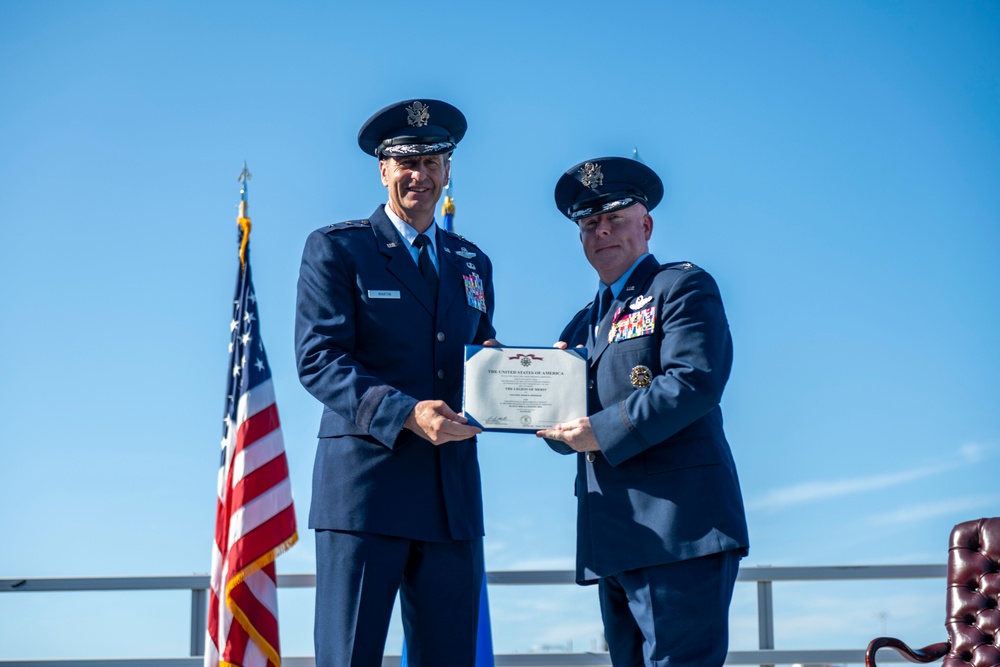 Passing the guidon:  Col. Edward Szczepanik takes command of the 6th Air Refueling Wing