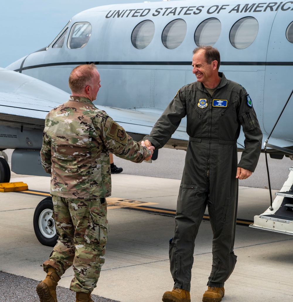 18th Air Force commander Maj. Gen. Corey Martin visits MacDill Air Force Base