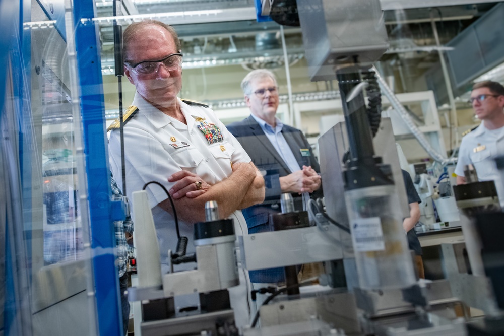 Navy Admiral Visits with North Dakota State University Students and Research Institutions