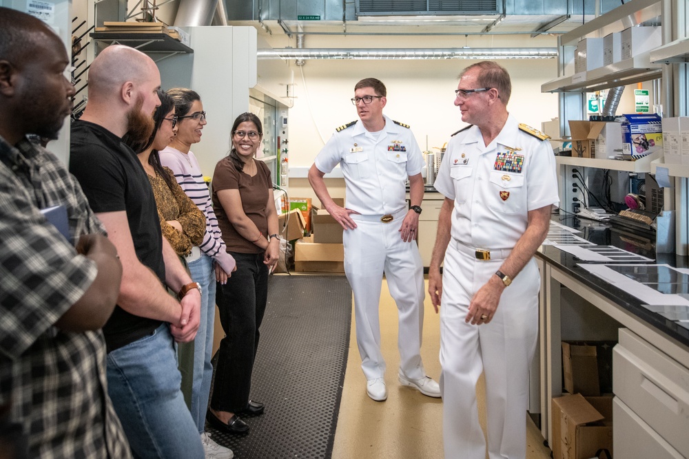 Navy Admiral Visits with North Dakota State University Students and Research Institutions