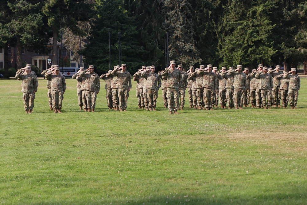 Officer candidates graduate