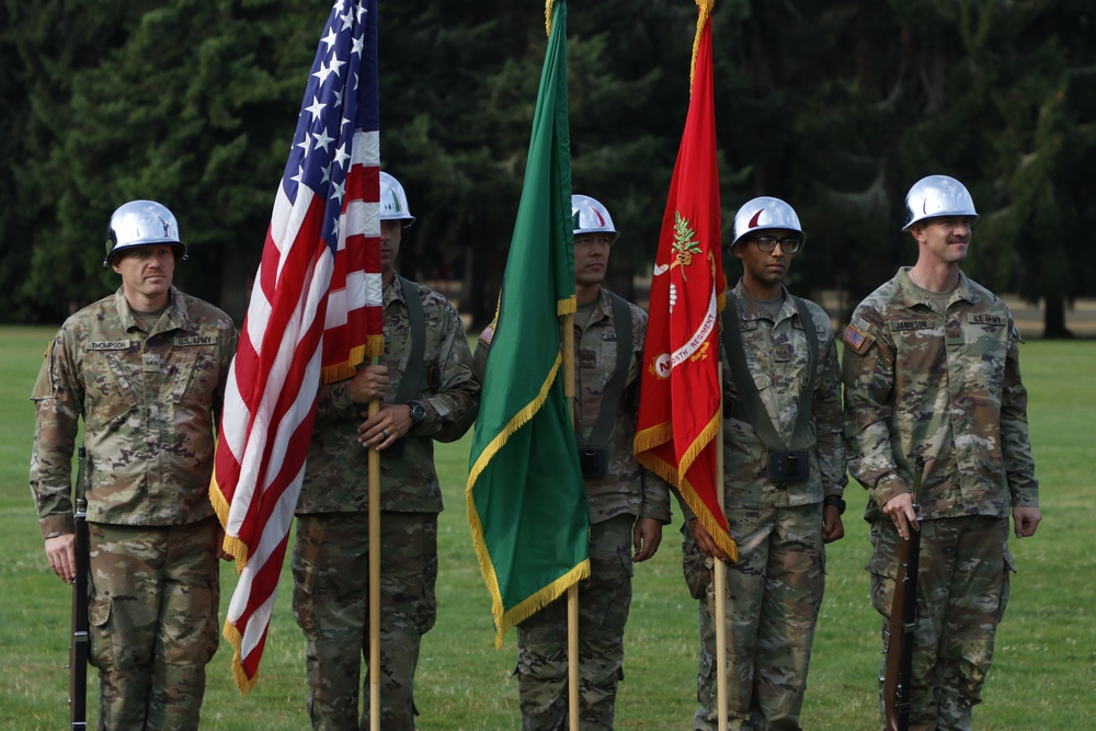 Officer candidates graduate