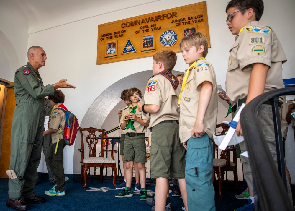 Airboss meets with Boy Scouts of America Members