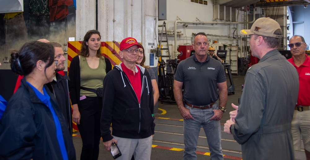 USS Ronald Reagan (CVN 76) hosts members of the USS Midway museum