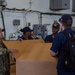 USS Ronald Reagan (CVN 76) Sailors prepare to cross deck to USS George Washington (CVN 73)