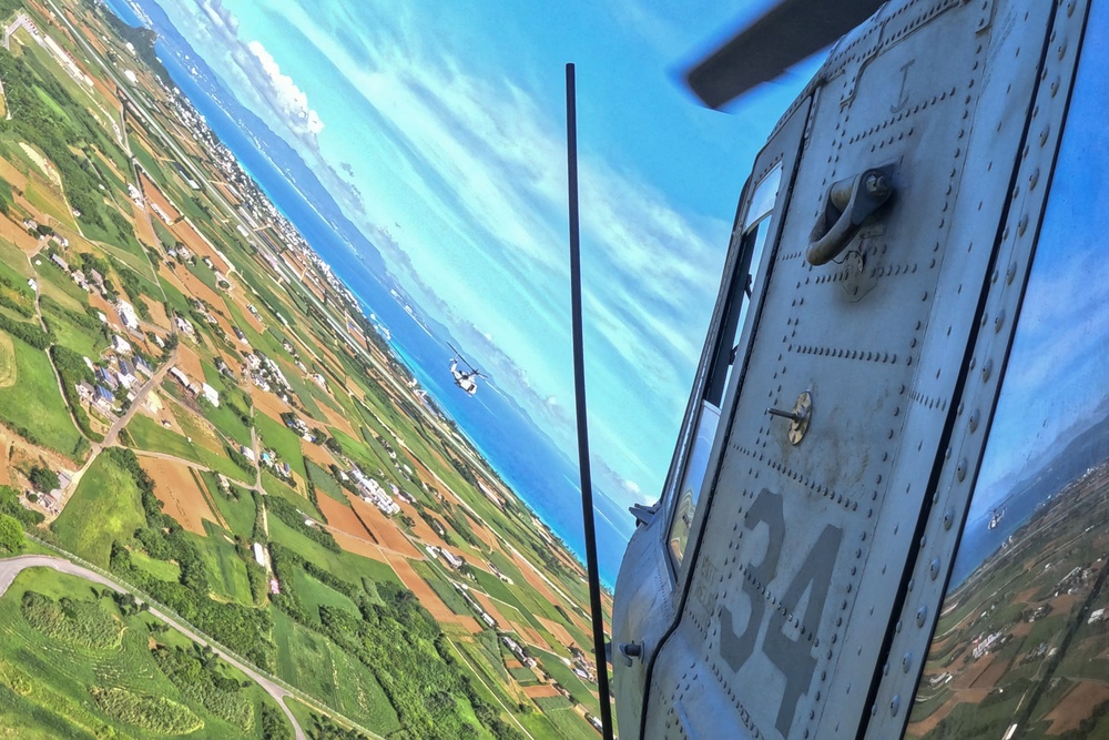 VMM 262 supports helicopter raid on Ie Shima