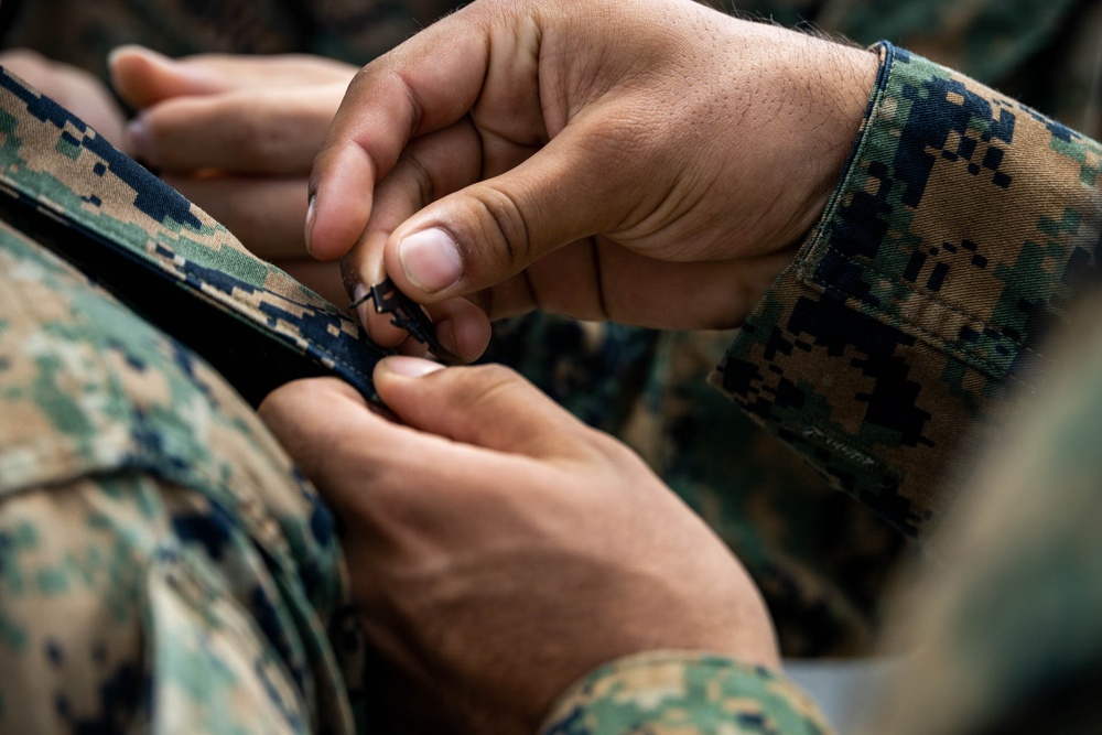 RD24 | 12th MLR Promotes Lance Cpl. Lee to Noncommissioned Officer Ranks on JGSDF Camp Ishigaki