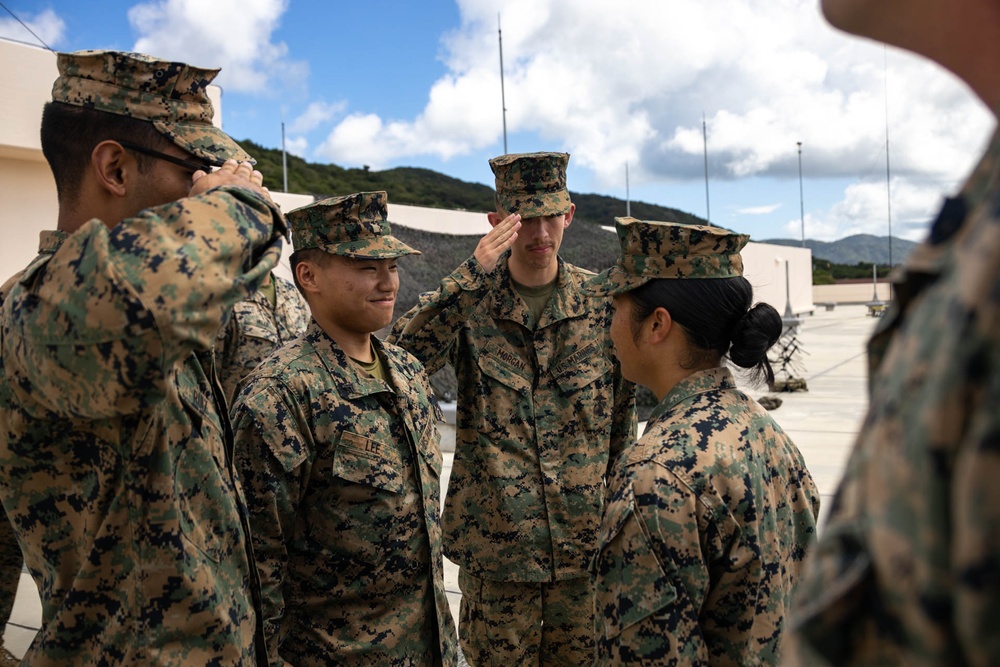 RD24 | 12th MLR Promotes Lance Cpl. Lee to Noncommissioned Officer Ranks on JGSDF Camp Ishigaki