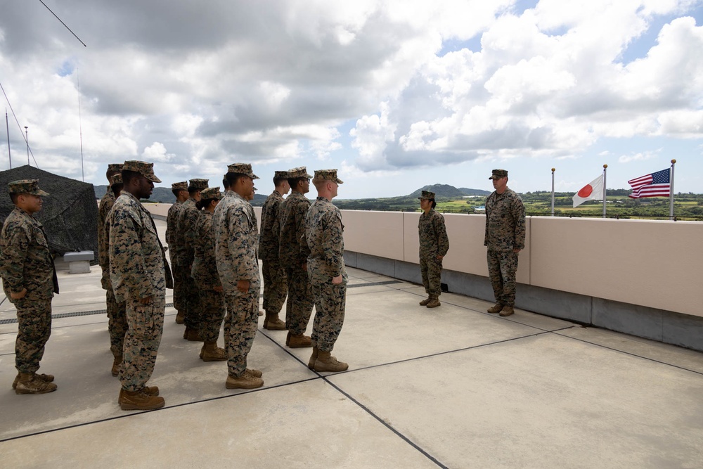 RD24 | 12th MLR Promotes Lance Cpl. Lee to Noncommissioned Officer Ranks on JGSDF Camp Ishigaki