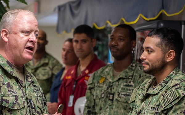 MCPON Honea Visits John C. Stennis