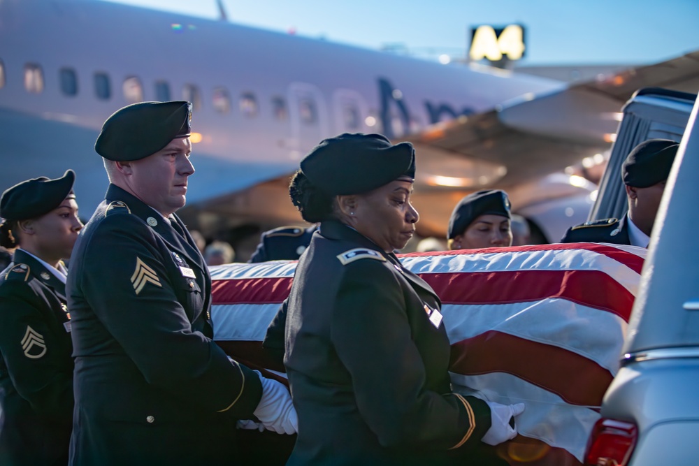 Dignified Transfer of U.S. Army Pfc. Mose E. Vance