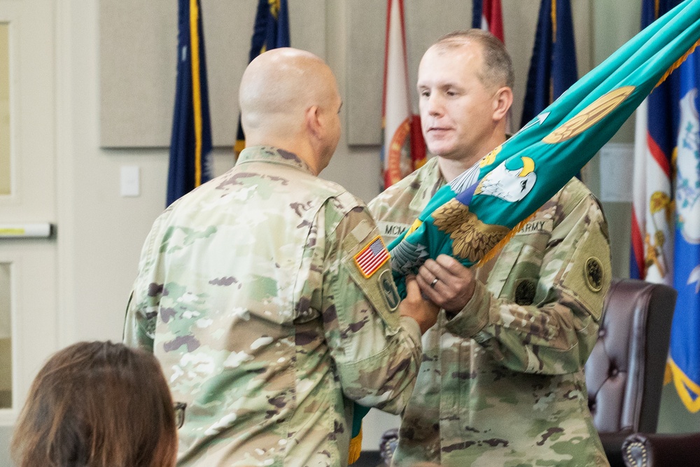 Handing Off the Battalion Colors
