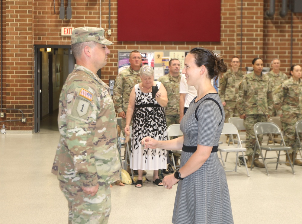 The Headquarters and Headquarters Company, 60th Troop Command held a change of responsibility ceremony Aug. 4, 2024 in Raleigh, NC where First Sgt. Christopher Brophy assumed responsibility from First Sgt. Giovanni Ford.