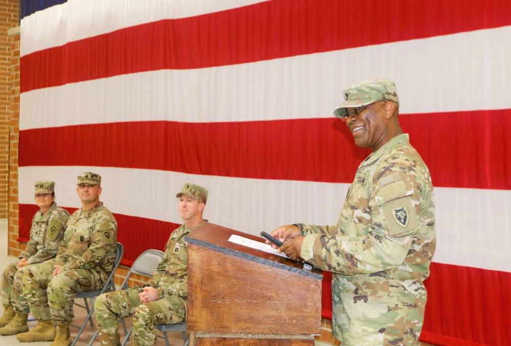 The Headquarters and Headquarters Company, 60th Troop Command held a change of responsibility ceremony Aug. 4, 2024 in Raleigh, NC where First Sgt. Christopher Brophy assumed responsibility from First Sgt. Giovanni Ford.