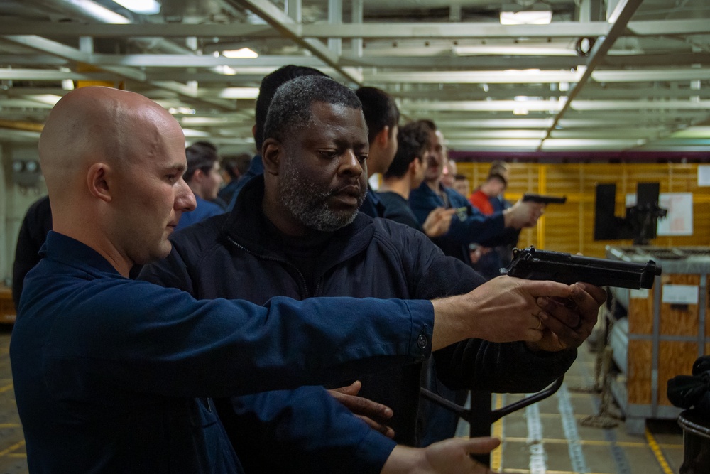 Nimitz Sailors Participate In Firearms Training