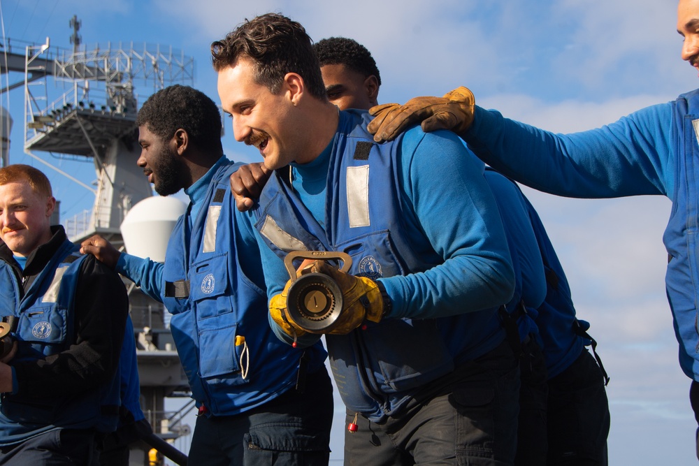 Nimitz Sailors Conduct Fire Fighting Exercise