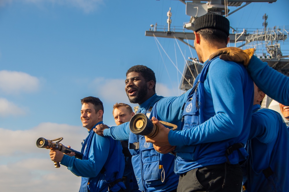 Nimitz Sailors Conduct Fire Fighting Exercise