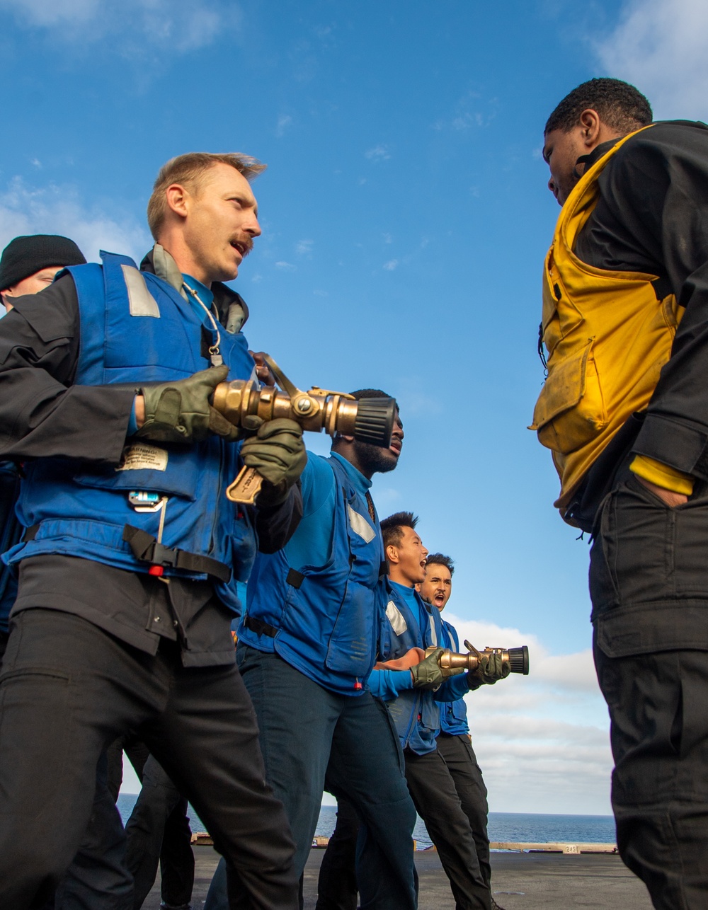 Nimitz Sailors Conduct Fire Fighting Exercise