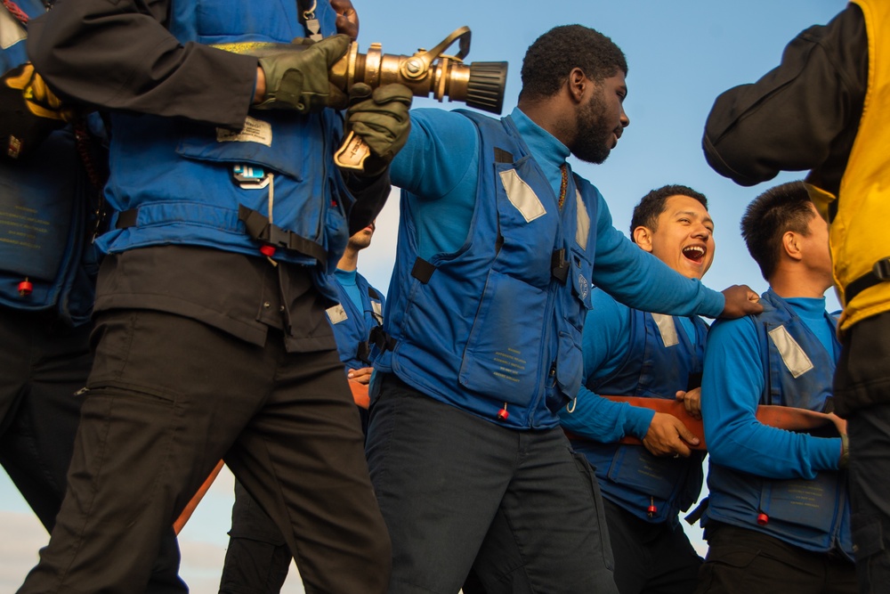 Nimitz Sailors Conduct Fire Fighting Exercise