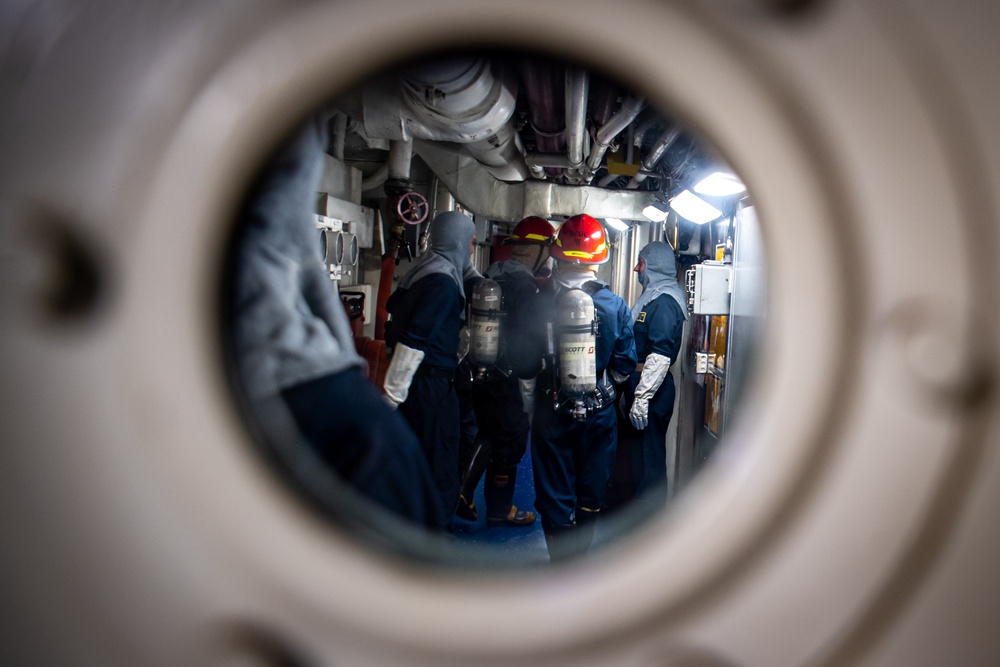 Nimitz Sailors Participate In A General Quarters Drill