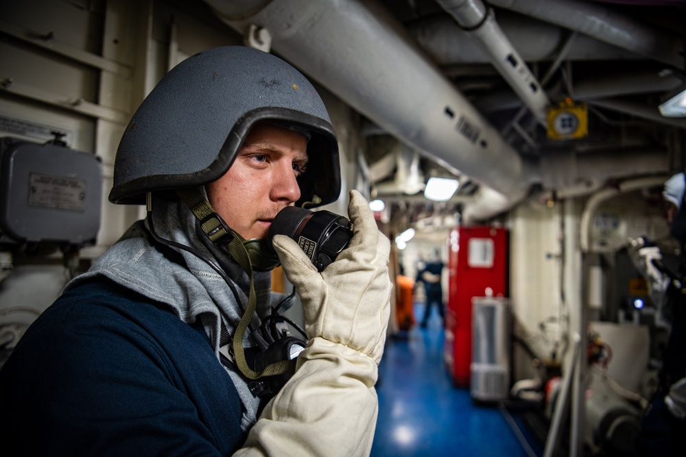 Nimitz Sailors Participate In A General Quarters Drill