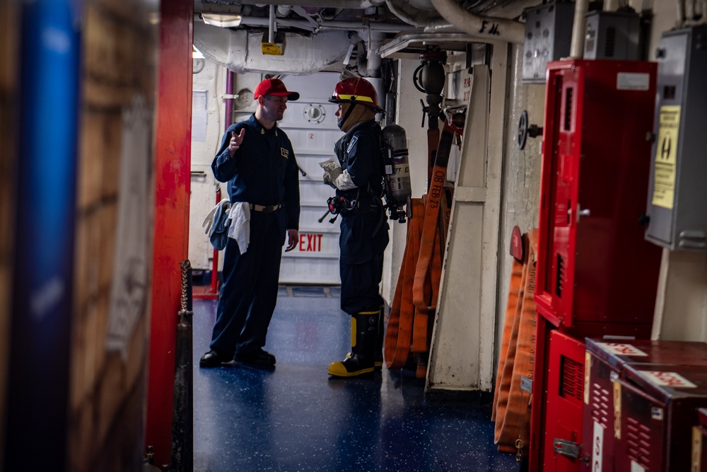 Nimitz Sailors Participate In A General Quarters Drill