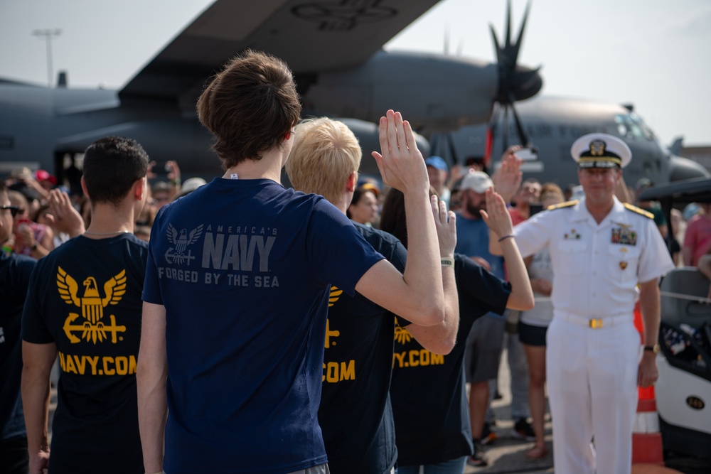 Navy’s Old Goat Enlists Navy’s Newest Sailors