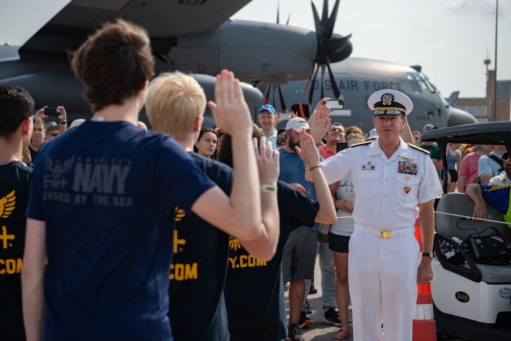 Navy’s Old Goat Enlists Navy’s Newest Sailors