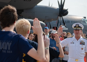 Navy’s Old Goat Enlists Navy’s Newest Sailors