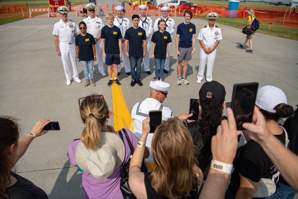 Navy’s Old Goat Enlists Navy’s Newest Sailors