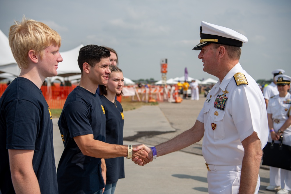 Navy’s Old Goat Enlists Navy’s Newest Sailors