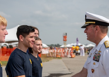 Navy’s Old Goat Enlists Navy’s Newest Sailors