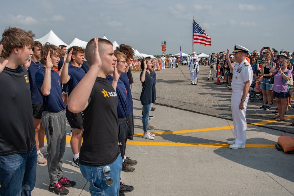 Navy’s Old Goat Enlists Navy’s Newest Sailors