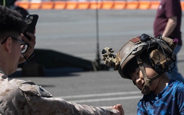 U.S. Marines set up static display during Seafair