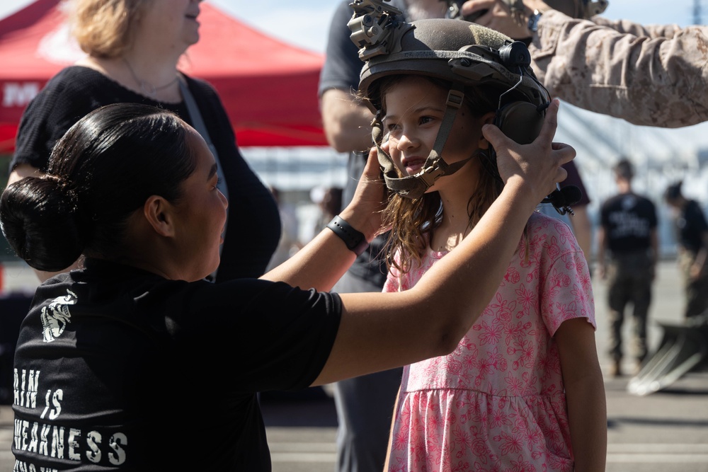 U.S. Marines set up static display during Seafair