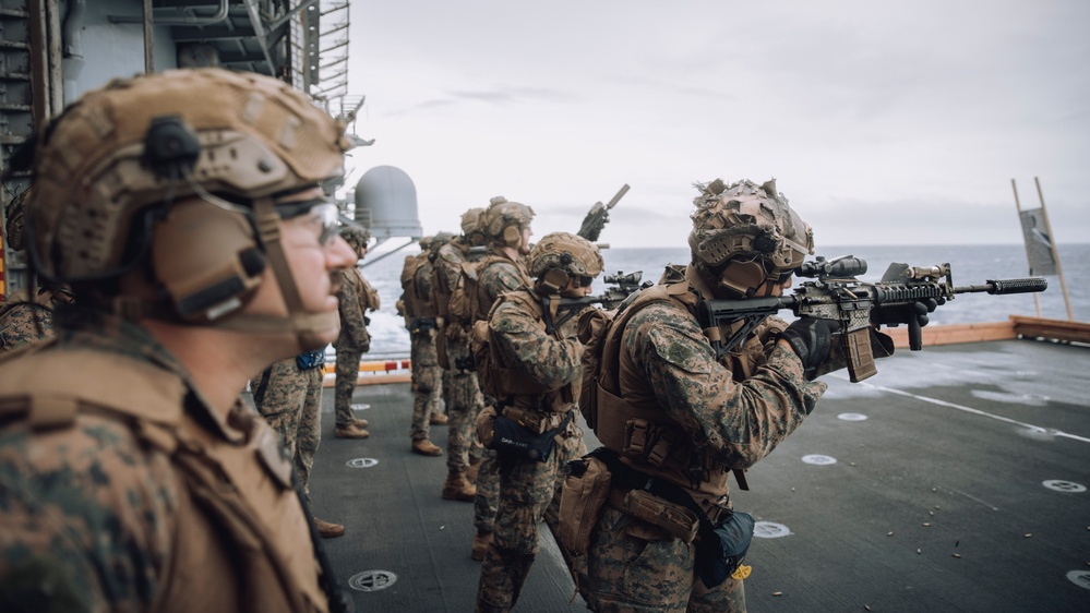 BLT 1/5 Maintains Combat Marksmanship Aboard USS Boxer