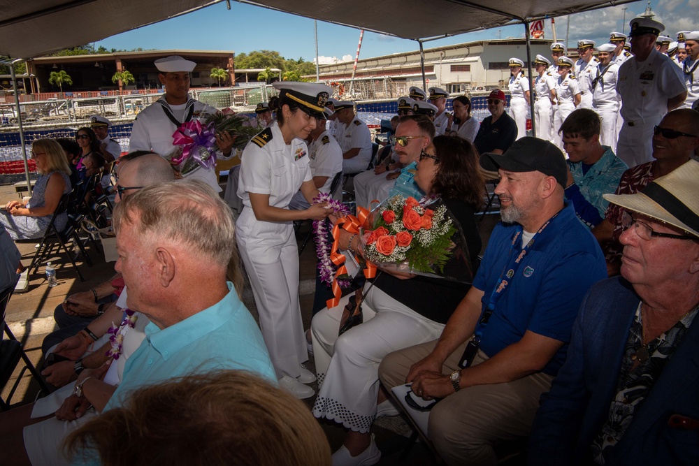 Arleigh Burke-Class Guided-Missile Destroyer USS Kidd (DDG 100) Hosts a Change of Command Ceremony During RIMPAC 2024