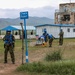 Japanese Defense Force soldiers conduct security at a U.N. designated site during multilateral peacekeeping exercise Khaan Quest 24