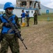 Japanese Defense Force soldiers conduct security at a U.N. designated site during multilateral peacekeeping exercise Khaan Quest 24