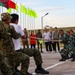 Pacific nations compete in a tug of war competition during multilateral peacekeeping exercise Khaan Quest 24